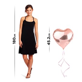 envami® envami Herzluftballons Herzballons Folienluftballons 10 STK. - Ideal als Hochzeitsdeko, Geburtstagsdeko oder Partydekoration (Roségold)