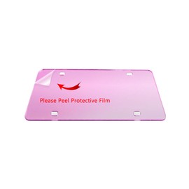 2 Pack Pink Mirrored License Plate 4 Hole Acrylic Laser Cut 12" x 6" DIY Personalization Customizable Unique Different Compatible with Most Vehicles by Marketing Holders