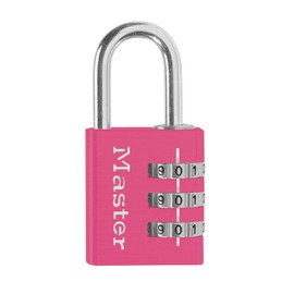 Master Lock 630JADPNK - Candado con combinación de código, pequeño, ligero, tamaño pequeño, peso ligero, 32 mm de ancho, 25 mm, seguridad de aluminio, 630JADPNK, rosa