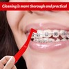 Brace Brushes,25PCS Braces Brush,Interdental Brushes Red for Between Teeth and