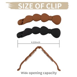 FASOTY Banana Hair Clips for Women Girls, Banana Clips Hair for Thick Hair, Cute Hair Clips Banana for Thin Hair, Claw Clips for Thick Hair 6 Pack Style 01