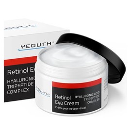 YEOUTH Retinol Crema de Ojos con Acido Hialuronico, Crema Antiarrugas Mujer / Hombre, Contorno de Ojos Crema Hidratante Facial para Bolsas de los Ojos