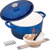 VORRINGARD Enameled Cast Iron Dutch Oven Pot with Lid, for