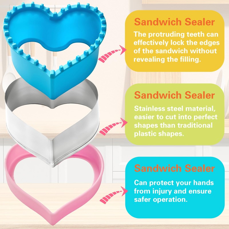 GOTRUST 30 pieces sandwich cutter set, cookie cutters bread and