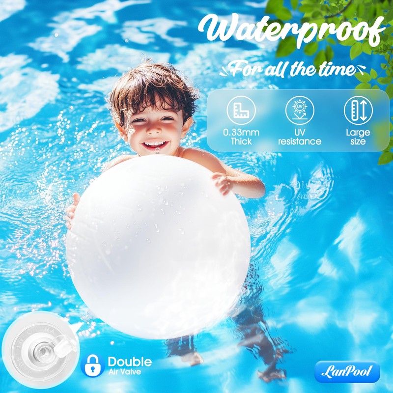 LanPool Floating Pool Lights,14" Flame Solar Pool Lights,Floating Glow Globe