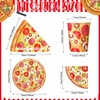 FoldTier 180 Pcs Pizza Party Supplies Kit Tableware Set Serves