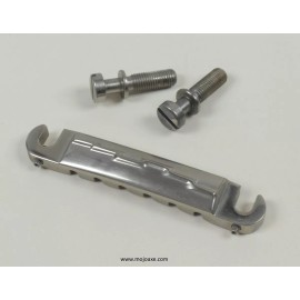 MojoAxe LEFT HAND Lightning Bolt Wraparound Bridge,  lightweight, AGED NICKEL, MojoAxe