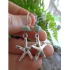 (Almost) real large starfish earrings on long hooks