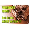 Dangerous Biting Dog Caution Sign Made of Aluminium Composite Material