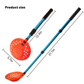 Sfcddtlg - Cuchara de pesca con hielo ajustable - Cuchara de pesca en hielo de invierno con mango largo, equipo de pesca en hielo para sacar hielo mientras pesca (azul)