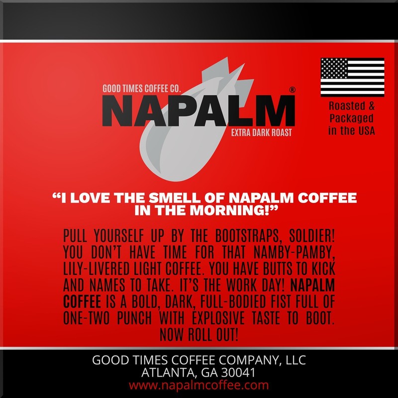 Napalm Coffee, EXTRA DARK ROAST, 100% Arabica, Single Serve Cups
