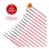 Dolores Juego De Pinceles Pintados A Mano Para Nail Art