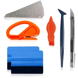 Car Vinyl Wrap Set, Window Film Tools Including Felt Press, Edge Cutter, Mini Corner Squeegee for Car Wrapping Foiling Tool