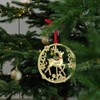 FIHOO Christmas Tree - 2024 Rotation Reindeer Hanging Ornaments Pendant