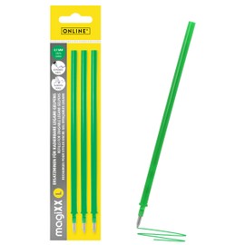 Online 3 x Erasable Refills Compatible with Legami Gel Pens MagiXX L I Green 0.7 mm Line Width I Replacement Refill for Gel Pens Erasable I Refills for Gel Roller with Erasable Ink