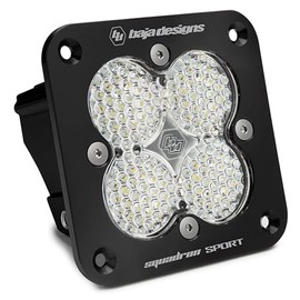Baja Designs Squadron Sport Flush Mount LED Auxiliary Light for Jeeps, Off-Road 4x4, Trucks, UTV, ATV, SUV (Work Scene; Clear)