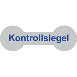 VOID Security Labels "Control Seal" on Roll - 60 x 20 mm (Blue - Pack of 100)