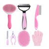 7 PCS Dog Brush Dog Grooming Kits,Dog Shedding Brush，Self-Cleaning Brush
