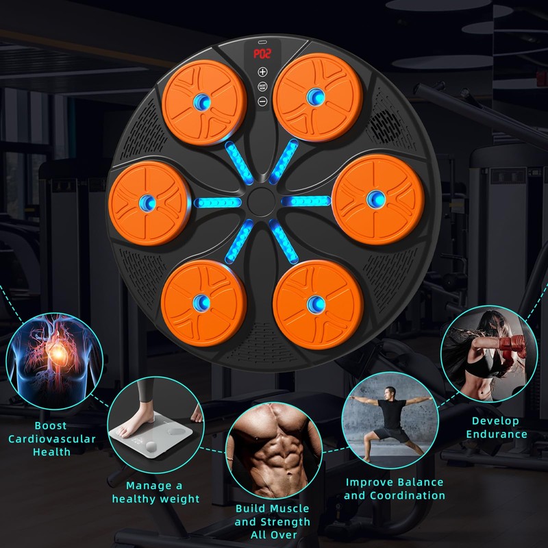 SenceHome Music Boxing Machine, Wall-Mounted Boxing Gym Equipment, Smart Music