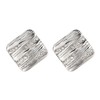 Clip On Earrings - Silver Plated With Clear Crystals -