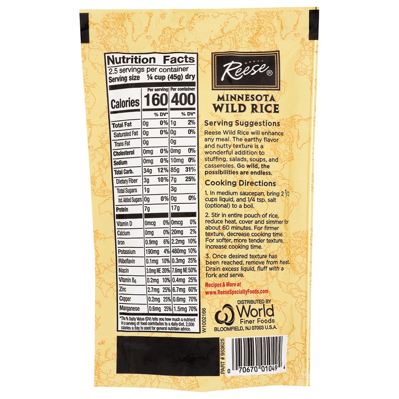 Reese Minnesota Wild Rice, 4 Ounces (Pack of 12)