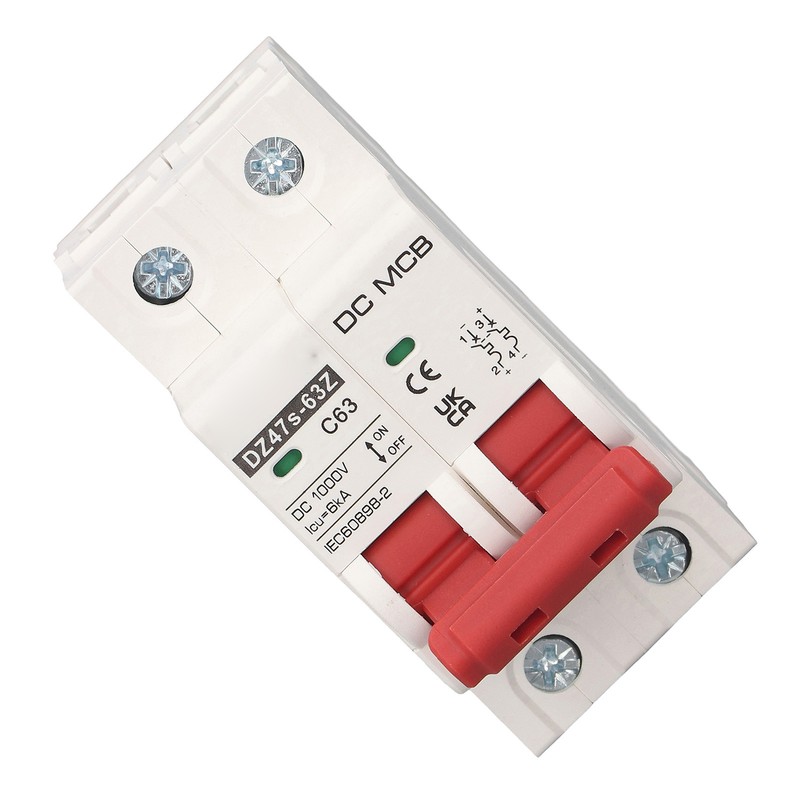DC Circuit Breaker 2P 63A 6KA Breaking Capacity DIN Rail