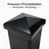 Decorex Hardware 2" x 2" Aluminum Pyramid Post Cap for