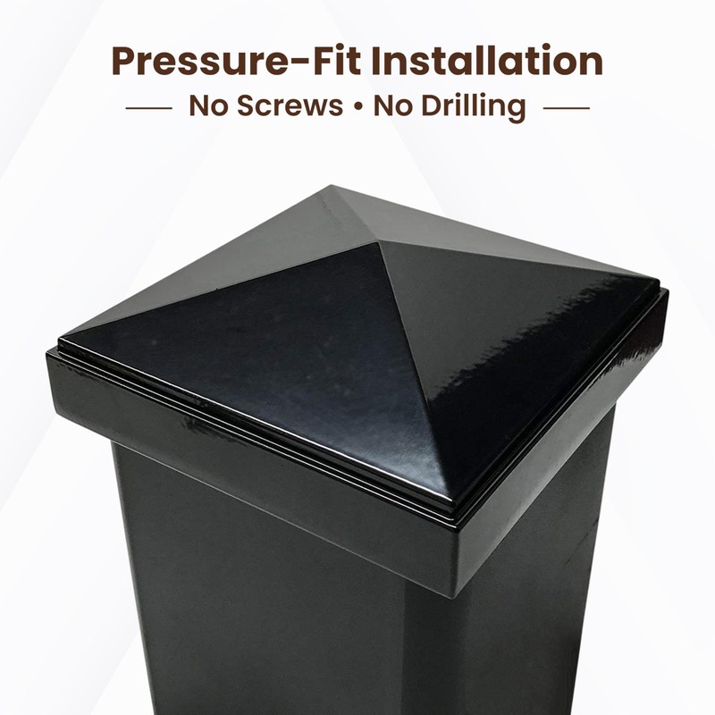 Decorex Hardware 2" x 2" Aluminum Pyramid Post Cap for