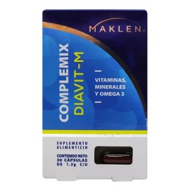 Complemix Diavit-m C30 Cáps. De 1.3 Cu Maklen Sabor Sin Sabor                                                                                         