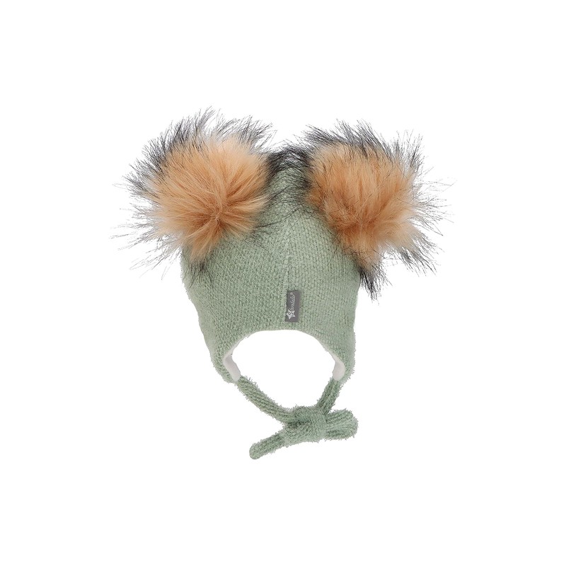 Sterntaler Girls' Inka Bobble Hat, Green