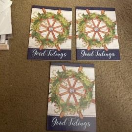 Notations 3 Boating Captain Christmas Cards Ocean States Yacht Club Great Lakes Sailing