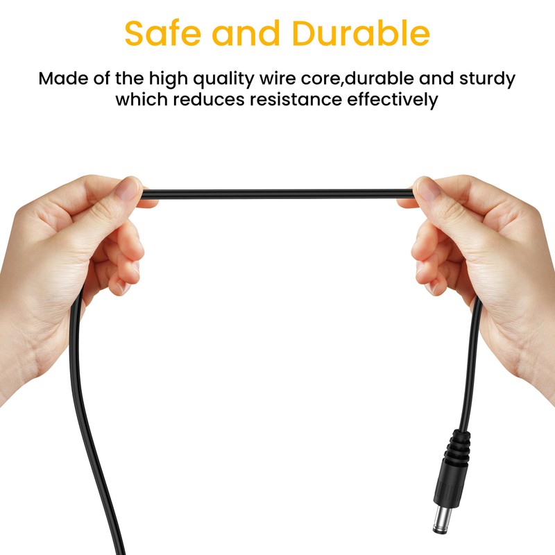 Vanjua USB to DC 5V Power Cord, Universal DC 5.5x2.1mm