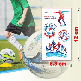 Aotusoa 10 Set Fußball Temporäre Tattoos für Internationale Wettbewerbe Wasserdichte Tattooaufkleber für Kindergarten Schulhandwerk Aufkleber Sportvereine Deko Sticker