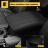 AOMSAZTO Console Covers for 2020-2022 Ford Explorer Leather Black with
