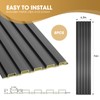 OUZUGIE WPC Acoustic Slat Wall Paneling, 8-Pack 96 x 6