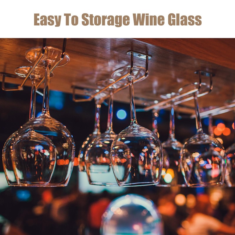 Yetene 9 Pack 14 Inch Black Wine Glass Rack Hanging