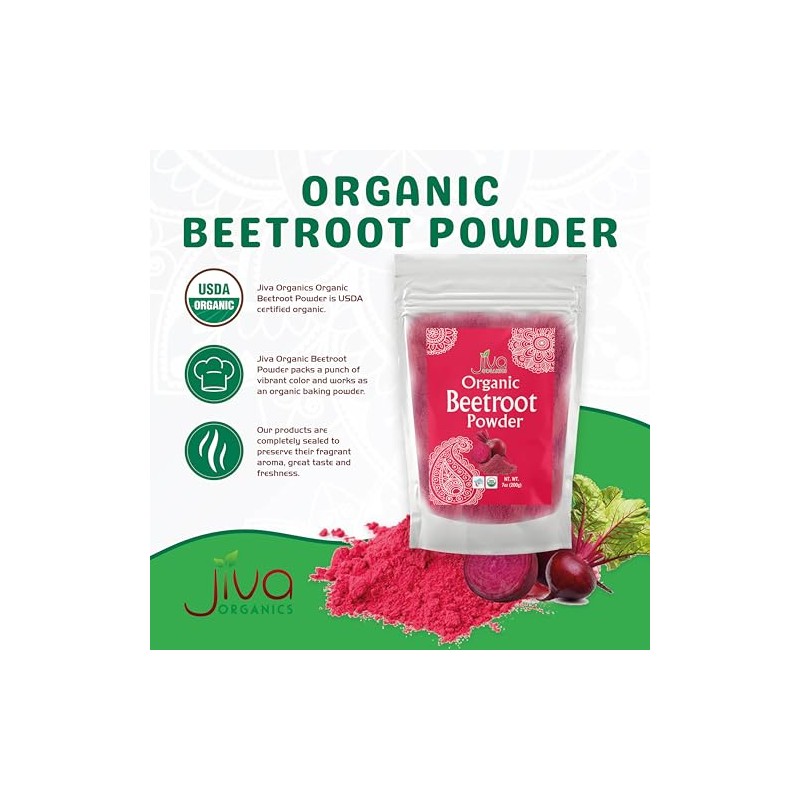 Jiva Organics Polvo De Remolacha (Bolsa De 7 Oz) -