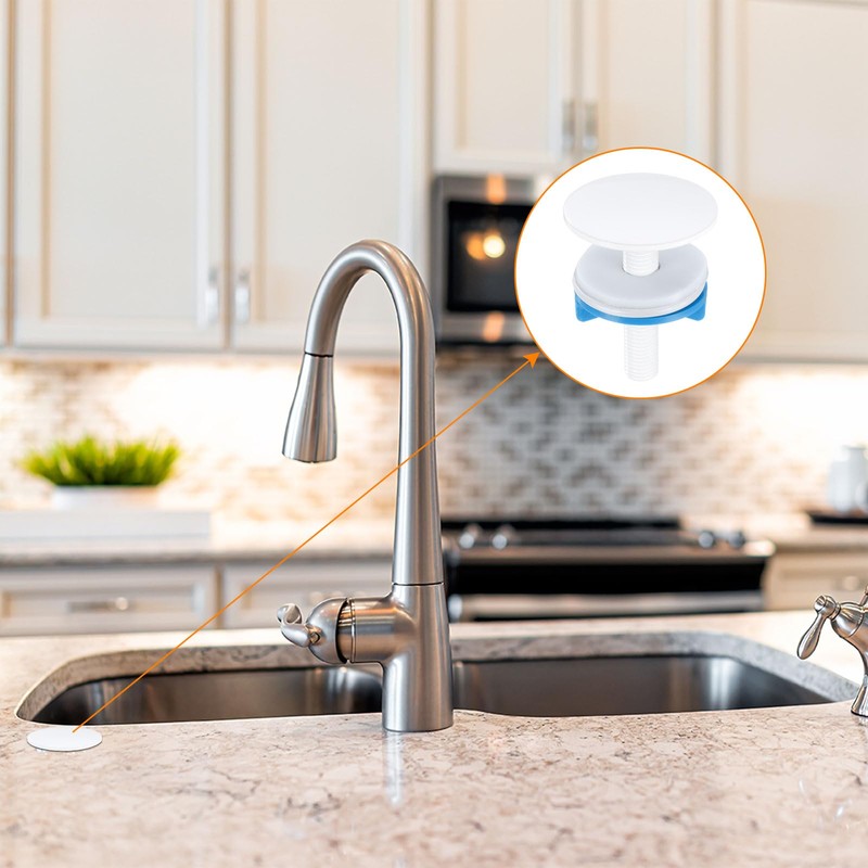 sourcing map Kitchen Faucet Hole Cover Copper, 2" Sink Hole