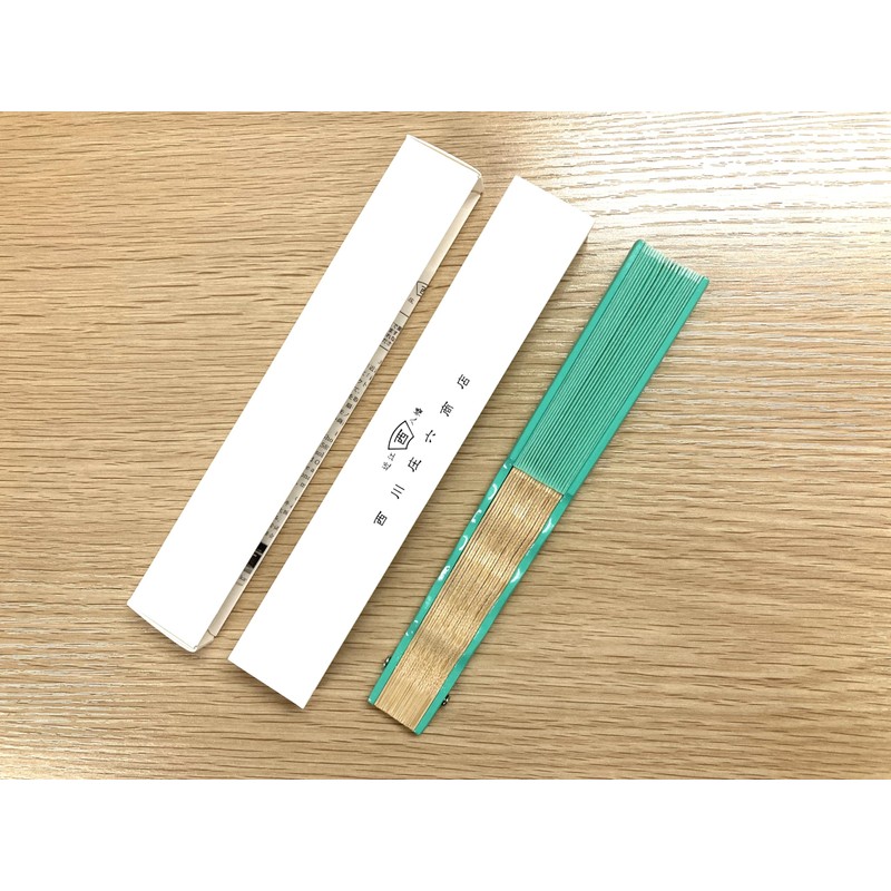 Nishikawa Shoroku Shoten UNEUNE Hand Fan (Mint), mint