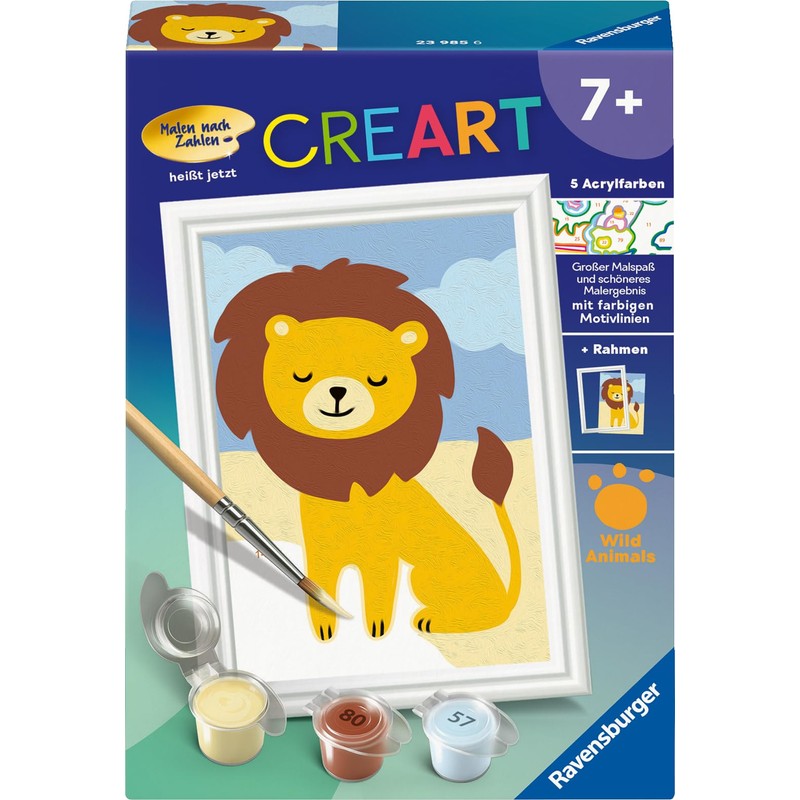 CreArt, Paint by Numbers Children - Little Lion