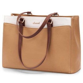 LOVEVOOK Laptop Tote Bag for Women, Teacher Bag Work Tote Bags, 15.6 Inch Waterproof Leather Computer Bag, Fashion Handbag Business Professional Briefcase Office Shoulder Bag