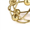 MOCOME 6-inch Metal Round Orbital Sphere with Golden Orbit Balls,