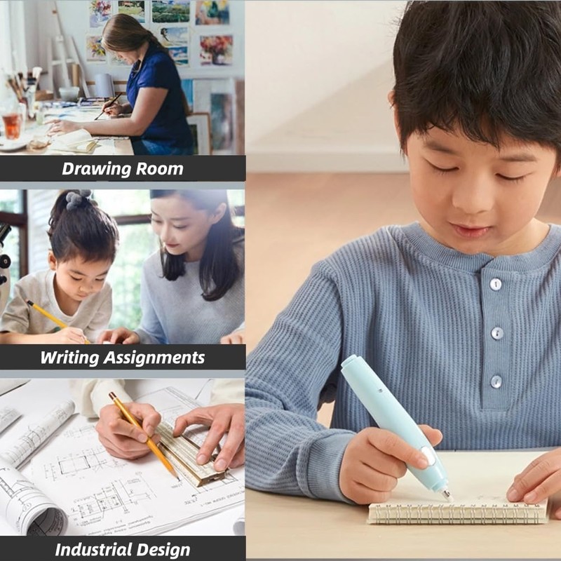 Electric Eraser Handy Electric USB Charging Refillable Eraser with 16