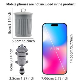 3D Printed Articulated Raccoon Toy, 1 Count Cute Trash Panda Toy with Trash Can, Stress Relief Toy for Home Office Desk, Birthday Gift