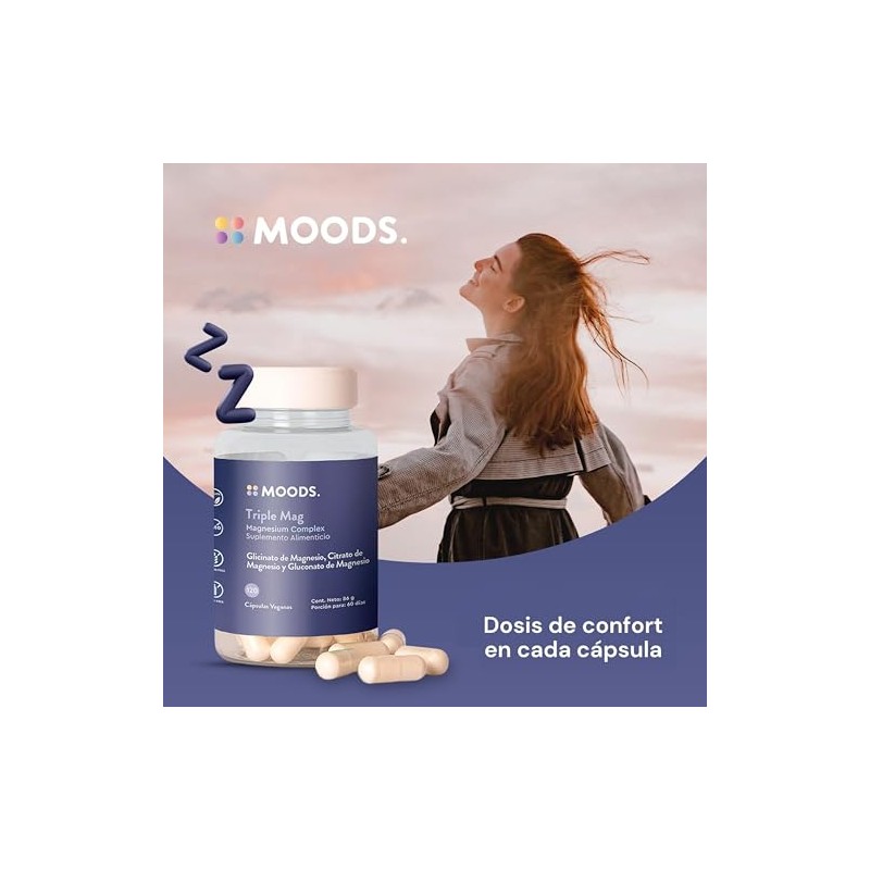 Moods Triple Mag - Magnesio Complex con Glicinato, Gluconato y