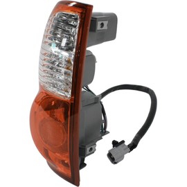 Tail Light Halogen Rear Left Driver Side Clear & Red Lens W/Bulb Taillight Taillamp Brake Light for Toyota for Tundra Base/Limited/SR5 05-06 with Socket and Wiring 12093317 815600C060 WEF1241