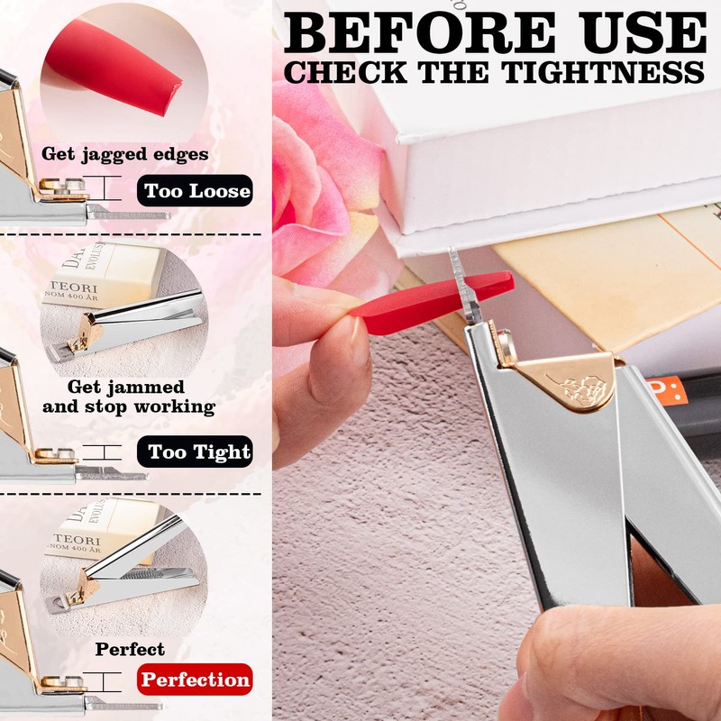 Belleboost Silver Premium Adjustable Nail Clippers for Acrylic Nails, Professional