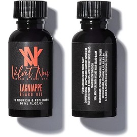 Velvet Noir Beard & Skin Care | Moisturizing Beard Oil - Lagniappe (Citrus & Cinnamon) - Great for a Dry Beard or Patchy Beard, Coarse & Curly Facial Hair, 1oz.