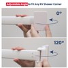 Adjustable RV Shower Corner Storage Bar- Durable Aluminum RV Corner