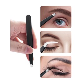 Toemics 12-Pack Tweezers Set for Eyebrows, Stainless Steel Tweezer Set for Facial Hair, Chin, and Ingrown Hair Removal (Style A)